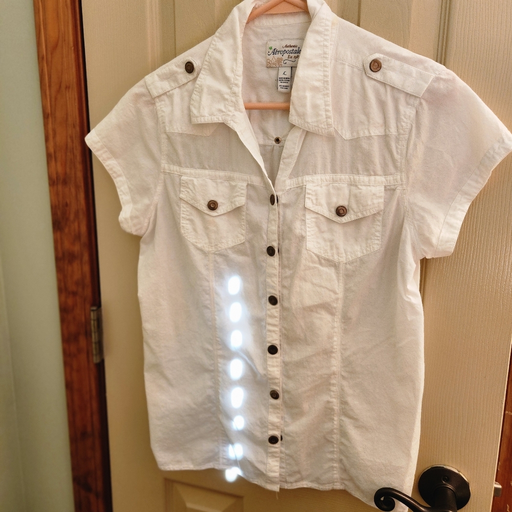 Aeropostale 1987 military issue lightweight safari expedition shirt sz L